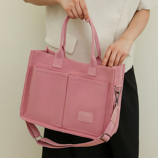 Shamew Everyday Soft Crossbody Shopper for ladies, luxury handbag with a sleek design and adjustable strap, in soft neutral color.