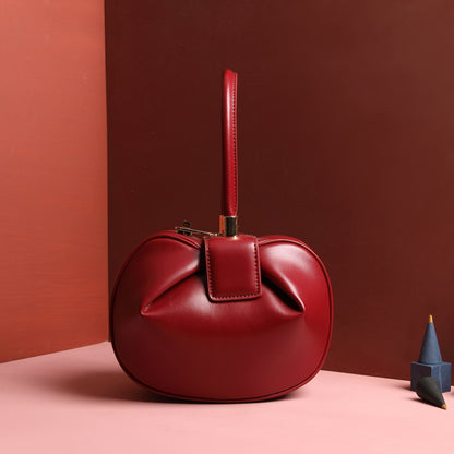 Luxury Shamew leather handbag in a fashionable dumpling style, designed for women, with sleek and elegant craftsmanship.