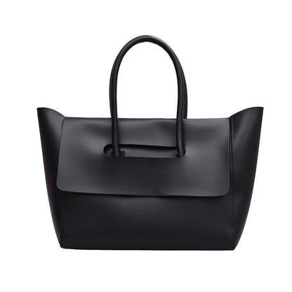 Large capacity simple retro tote bag by Shamew, luxury ladies handbag with a minimalist design and spacious interior.
