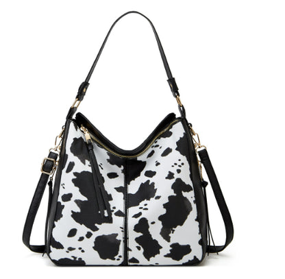 Shamew Élan Zipper Bucket Bag for ladies, luxury handbag with zipper closure and stylish design, black leather material.